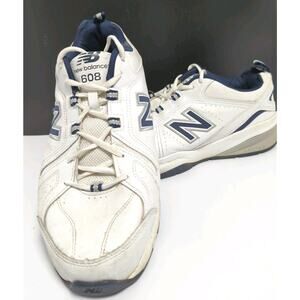 New Balance 608v5 MX608WN5 12.5 4E Extra Wide Shoes White Navy Men's Sneakers